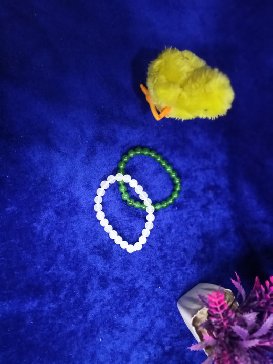 Moonstone + Green Aventurine Bracelet Combo