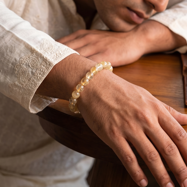 Citrine Bracelet for women (7mm)