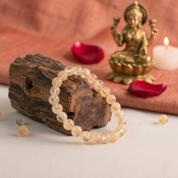 Citrine Bracelet for women (7mm)