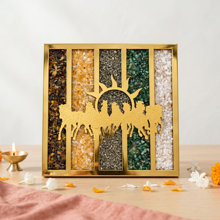 Dhan Yog 7 Horses Frame - Diwali Special