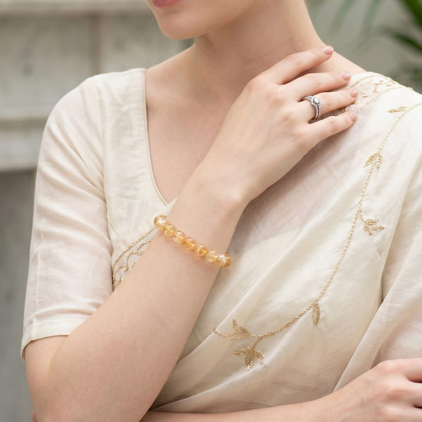 Citrine Bracelet for women (7mm)