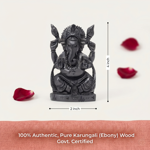 Karungali Ebony Lord Ganesha Idol