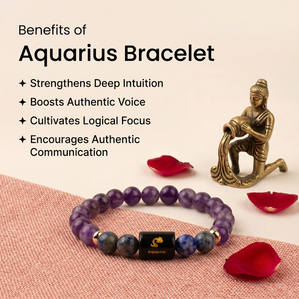 Aquarius ♒ (कुंभ राशि) Zodiac Bracelet