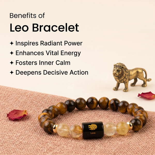Leo ♌ (सिंह राशि) Zodiac Bracelet