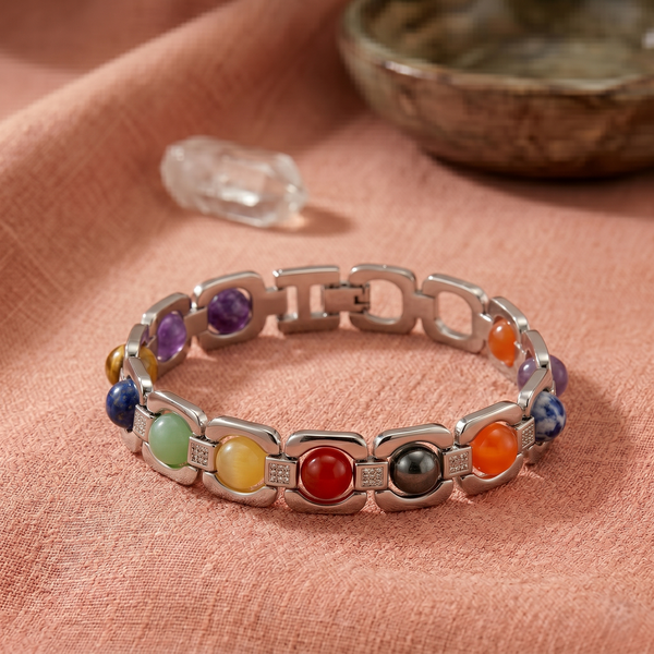 7 Chakra Metal Chain Bracelet
