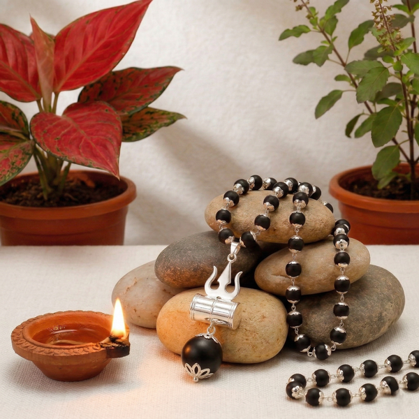 Siddhi Divine OM Trishool Damroo Karungali Mala