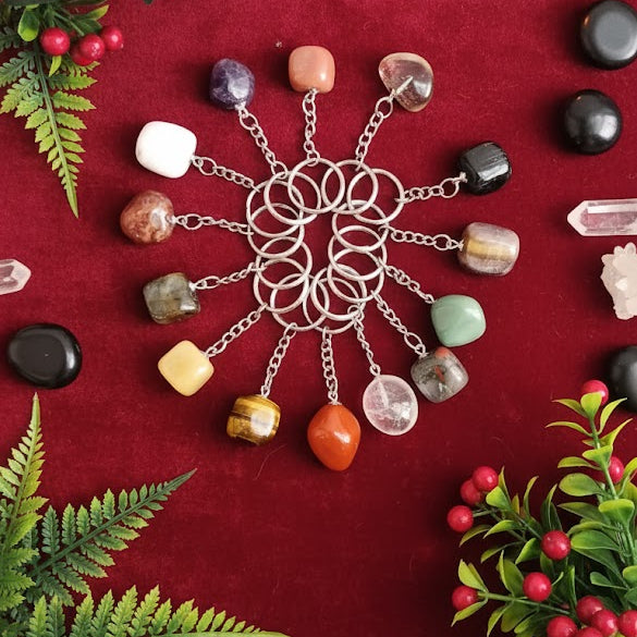 Agate Stone Keychain | Grounding, Protection & Positive Energy | Siddhi Divine