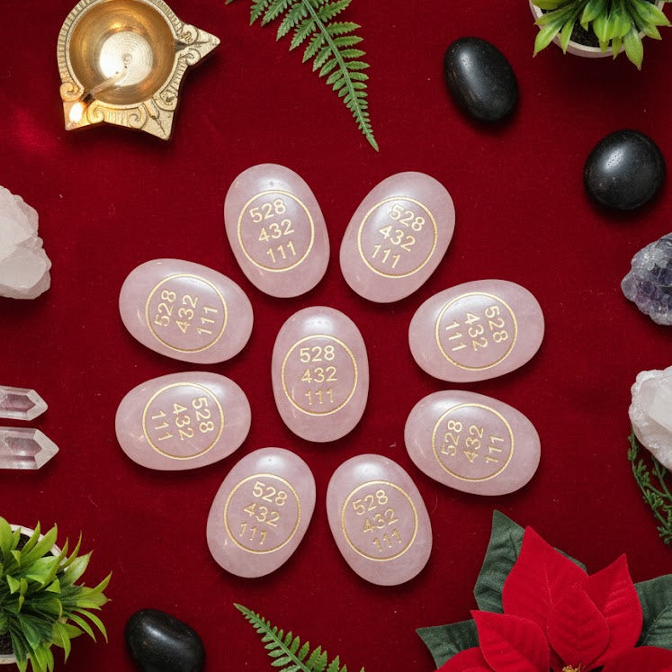 Zibu Healing Coins | Rose Quartz & Green Aventurine Love & Abundance Energy Tokens | Siddhi Divine