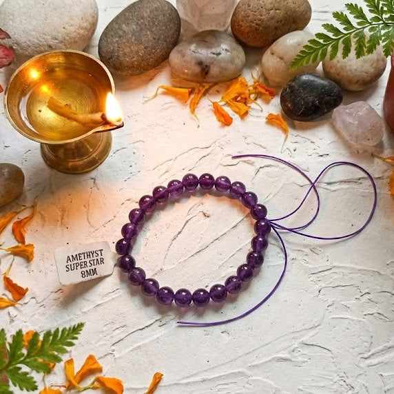 Super Amethyst Natural Stone Bracelet (Exclusive)