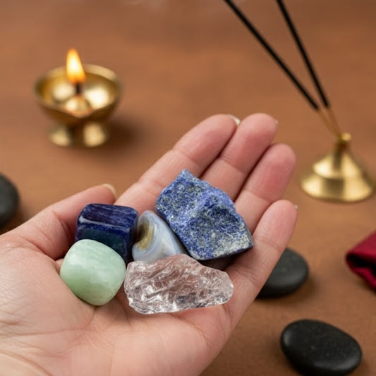 Throat Chakra Stone Set – Communication, Truth & Self-Expression Crystals
