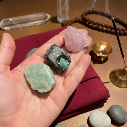 Heart Chakra Stone Set – Love, Healing & Emotional Balance Crystals