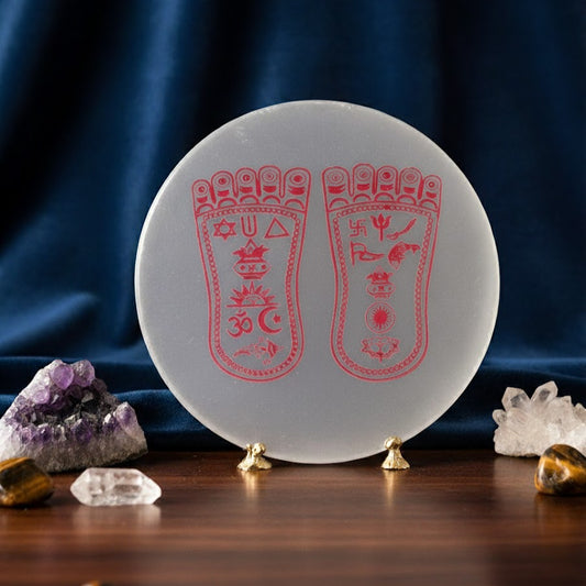 Selenite Plate - Engraved Charging Plate