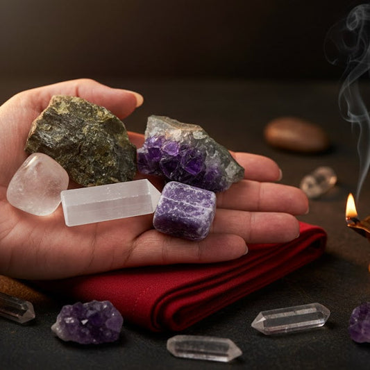 Crown Chakra Stone Set – Spiritual Connection & Enlightenment Crystals