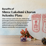 Shree Lakshmi Charan Selenite Energy Blessing Plate