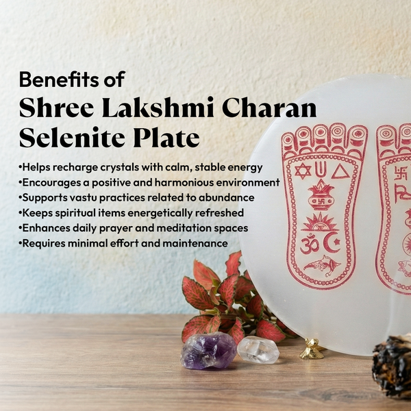 Money Magnet ZIBU Coin Bracelet with Lakshmi Charan Selenite Plate Set