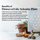 Flower of Life Selenite Recharging Plate