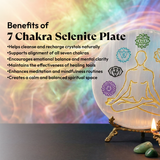 7 Chakra Selenite Energy Alignment Plate