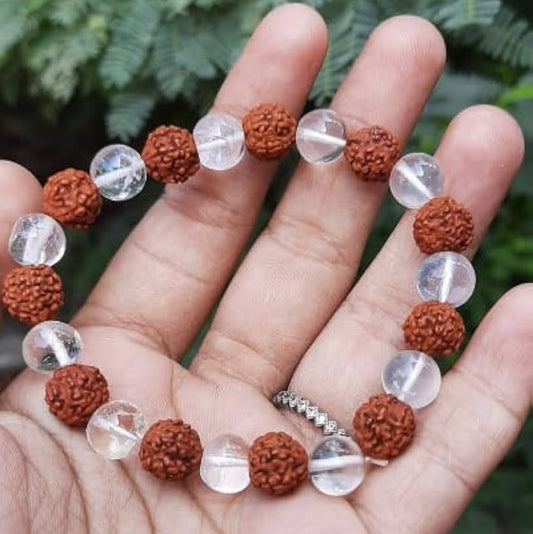 Rudraksha Crystal + Tiger Eye Bracelet Combo