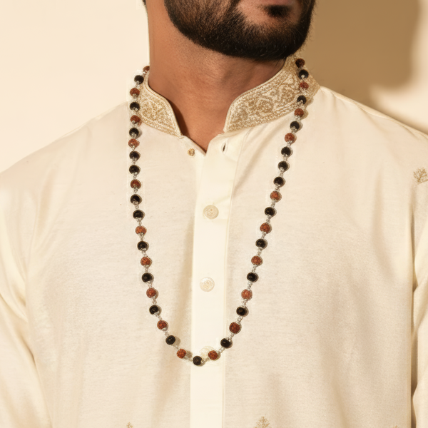 Sacred Rudraksha & Karungali Divine Malai
