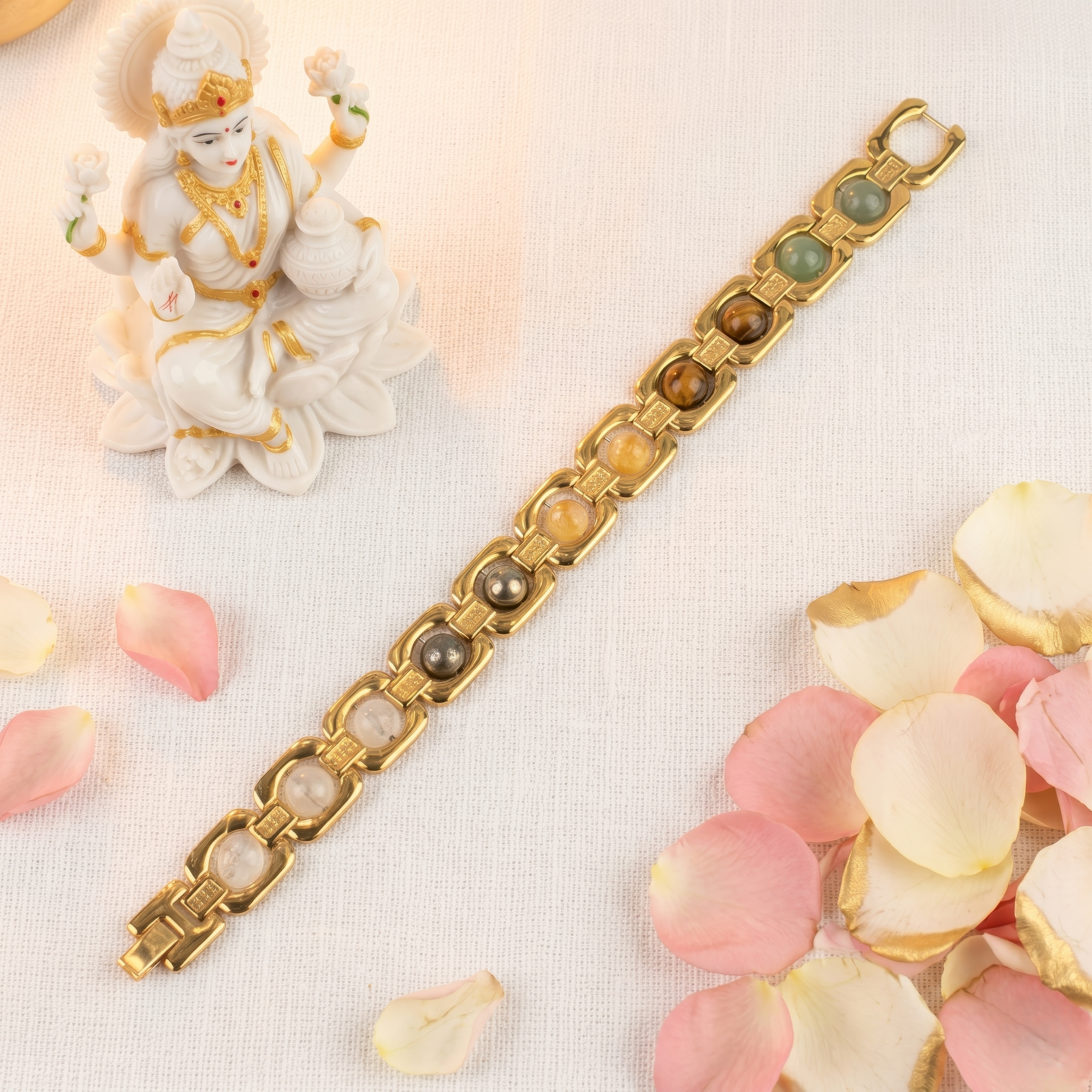 Divine Dhan Metal Chain Bracelet