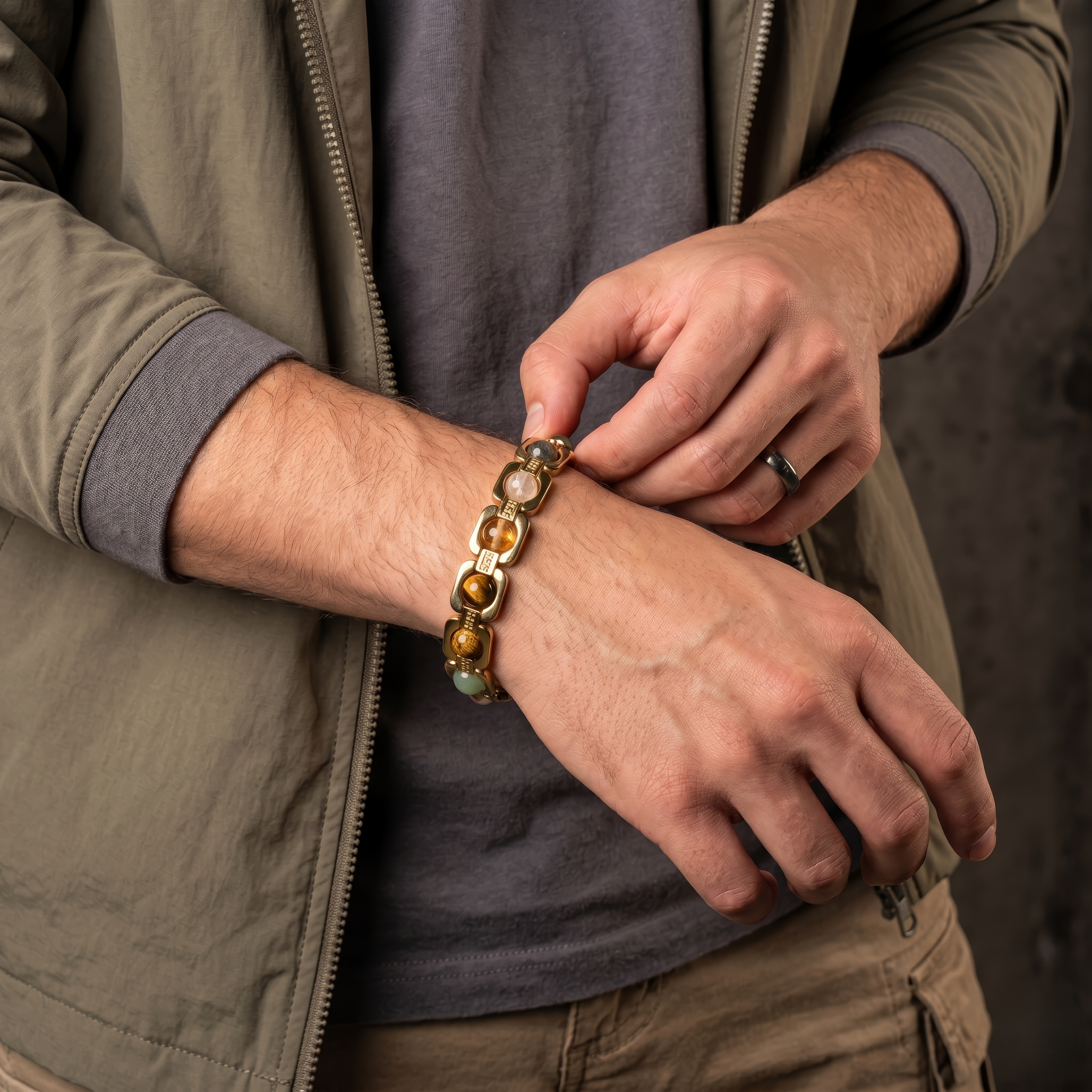 Divine Dhan Metal Chain Bracelet
