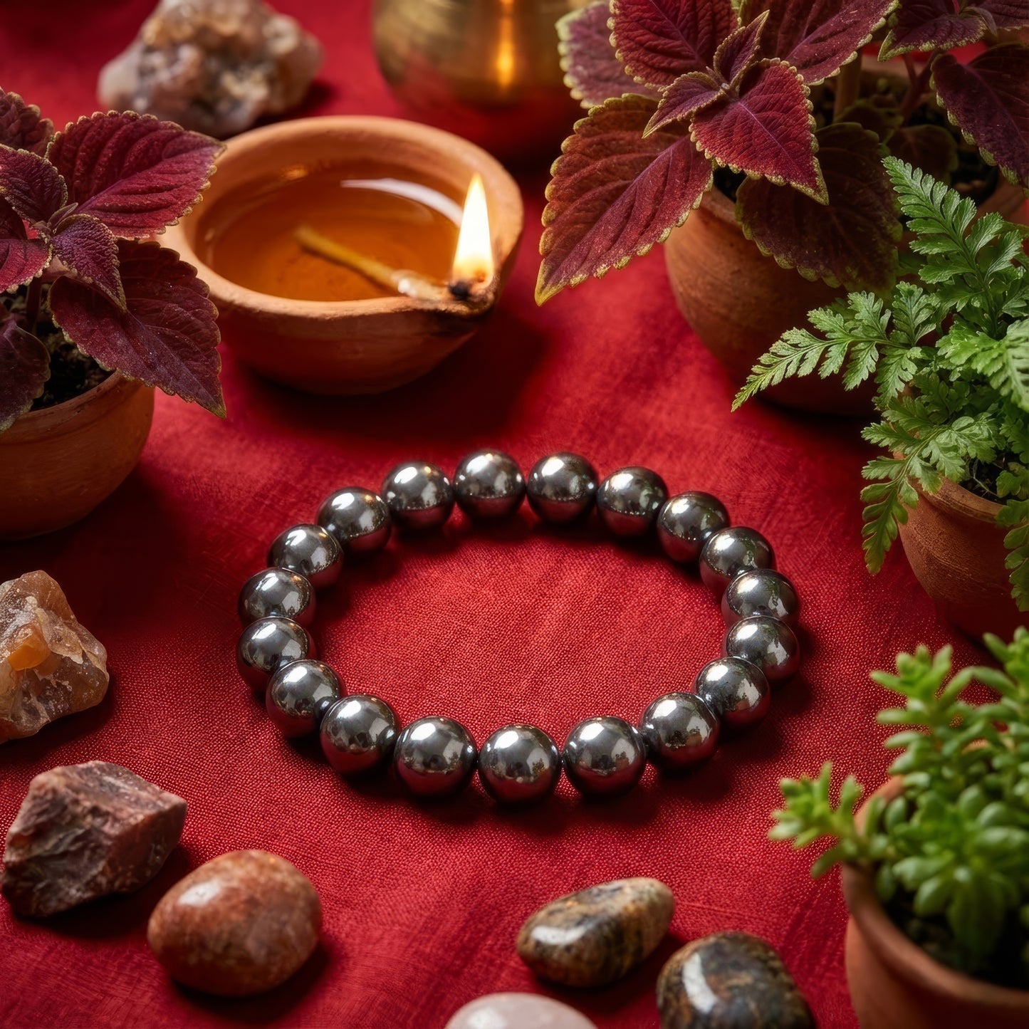 Silver Hematite Karz Mukti Bracelet for Debt Relief