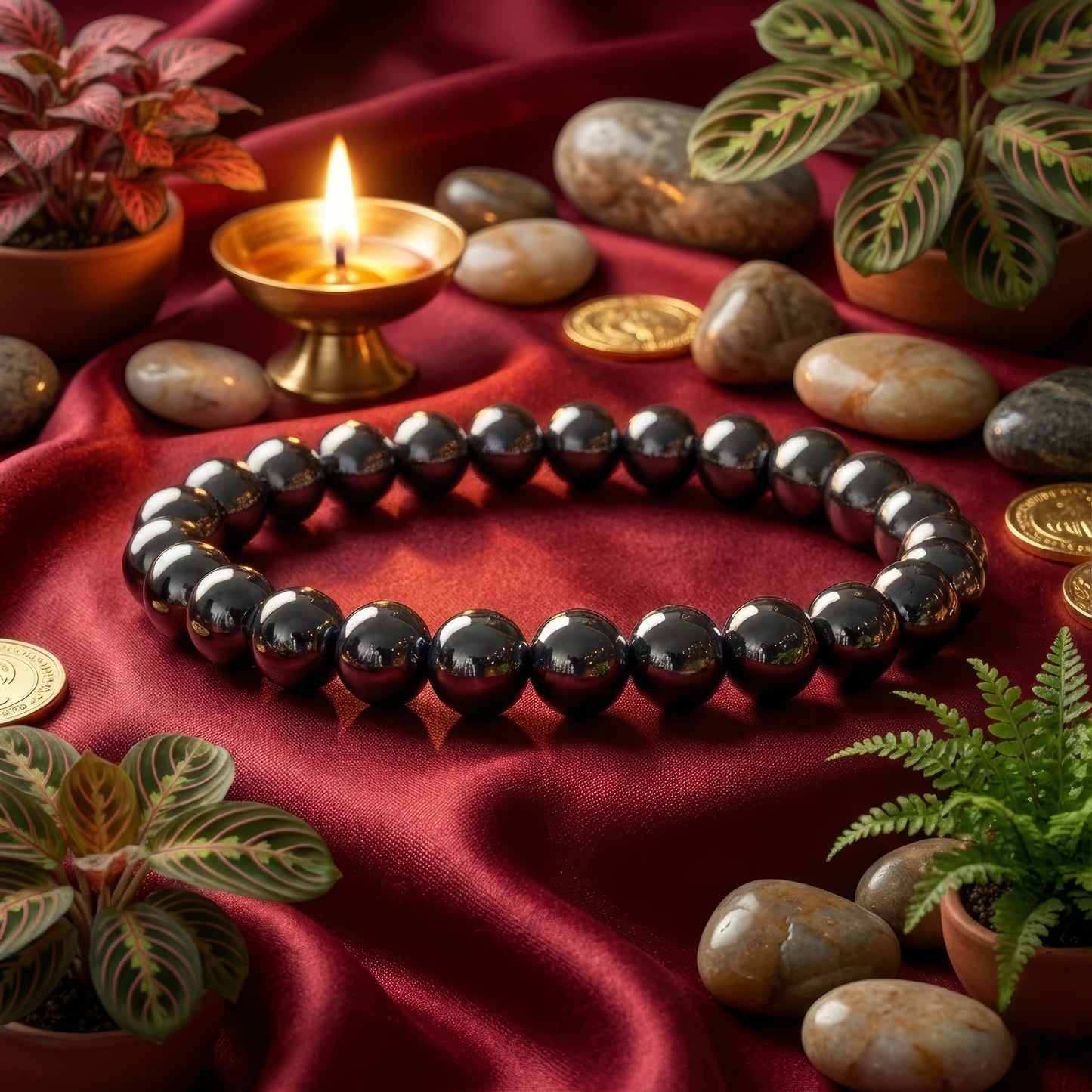 Silver Hematite Karz Mukti Bracelet for Debt Relief