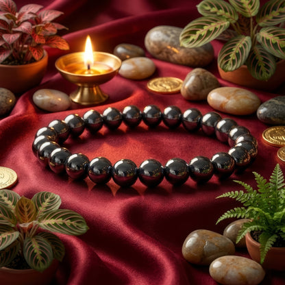 Silver Hematite Karz Mukti Bracelet for Debt Relief