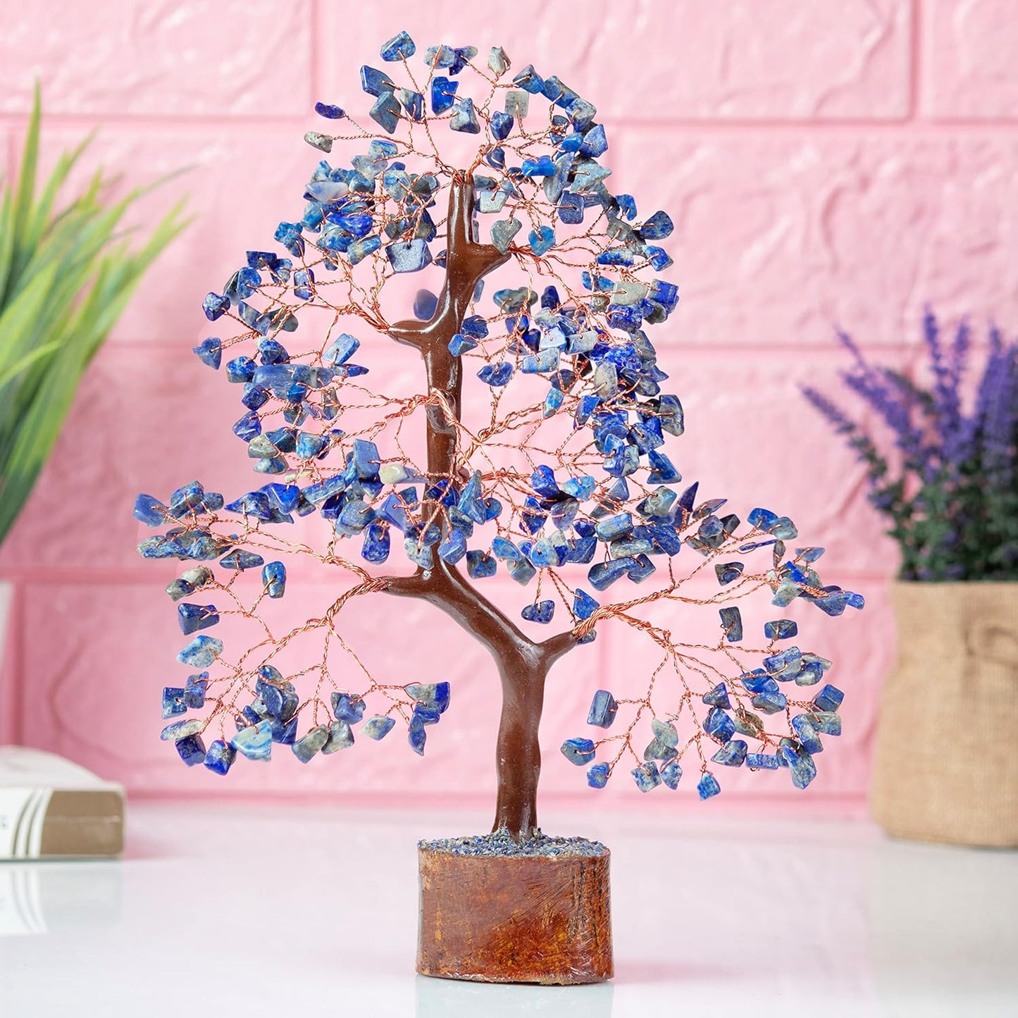 🔵 Lapis Lazuli – Wisdom, Communication & Inner Truth Crystal Tree