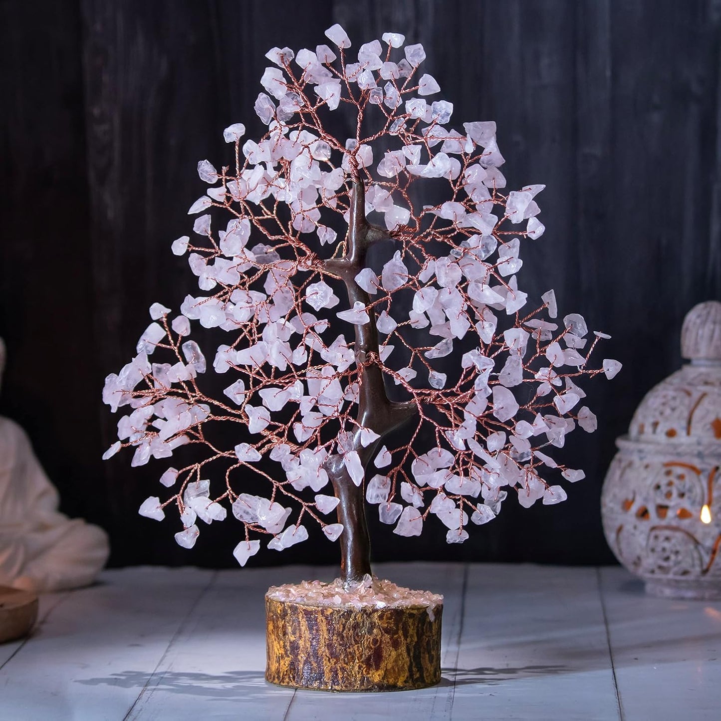 ❤️ Rose Quartz – Love & Emotional Healing Crystal Tree