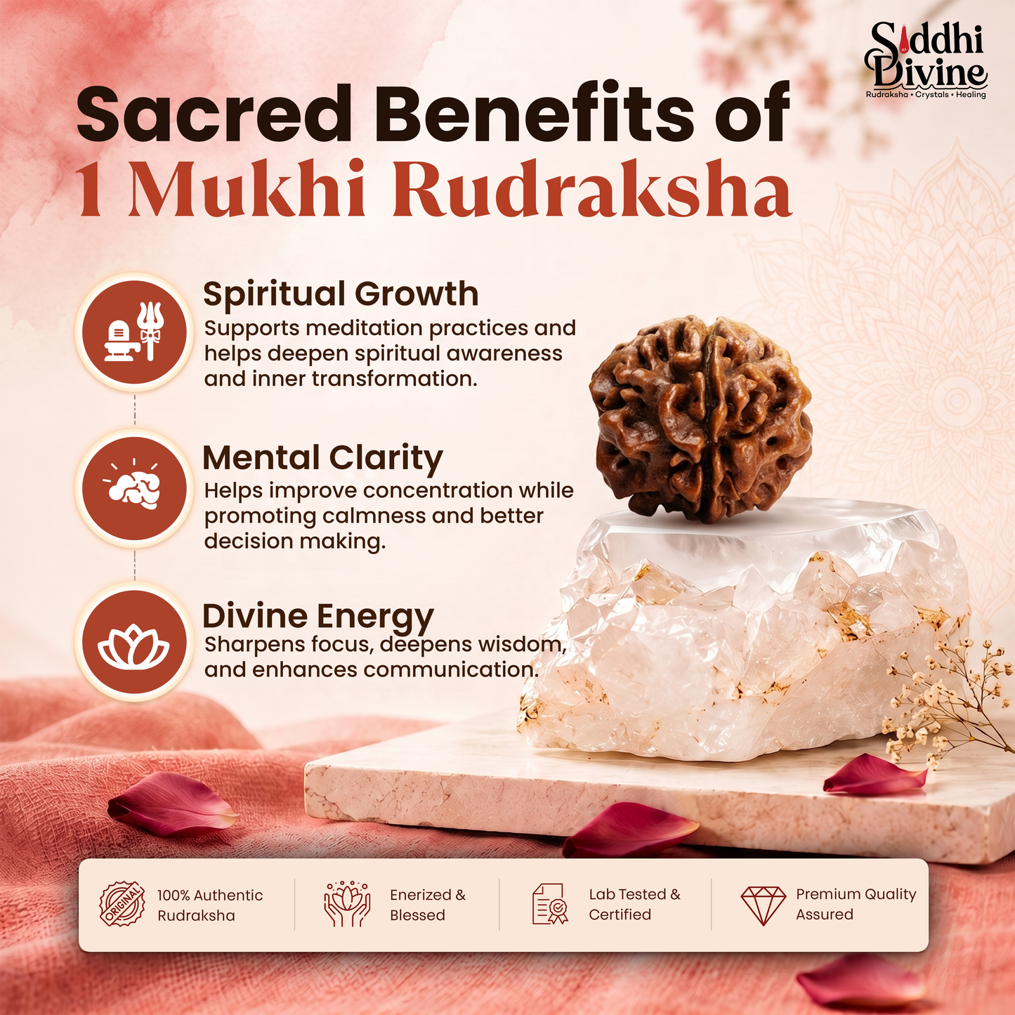1 Mukhi Gol Dana Rudraksha (Nepal Origin)