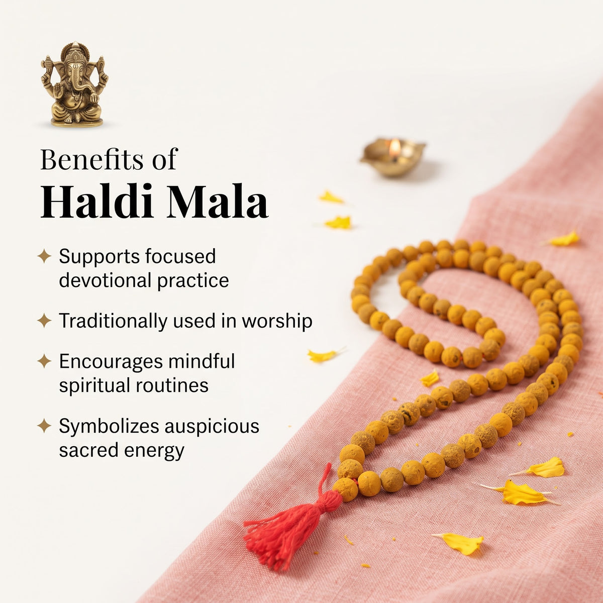 Haldi Jaap Mala - 108+1 Beads