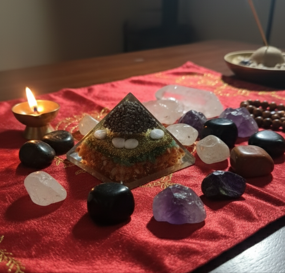 Mini Pyrite Dhan Shakti Wealth Pyramid