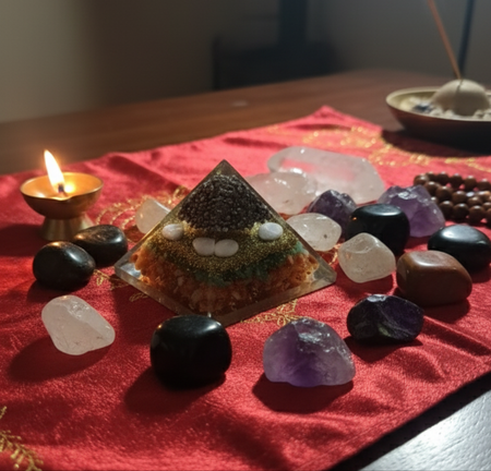 Mini Pyrite Dhan Shakti Wealth Pyramid