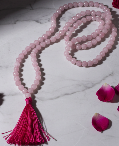 Rose Quartz Crystal Mala