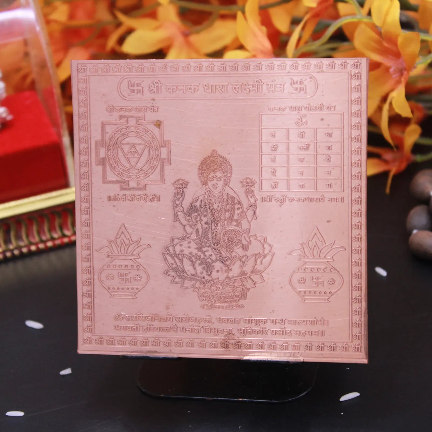 Shri Kanakdhara Yantra 4x4 Inch - Pure Copper