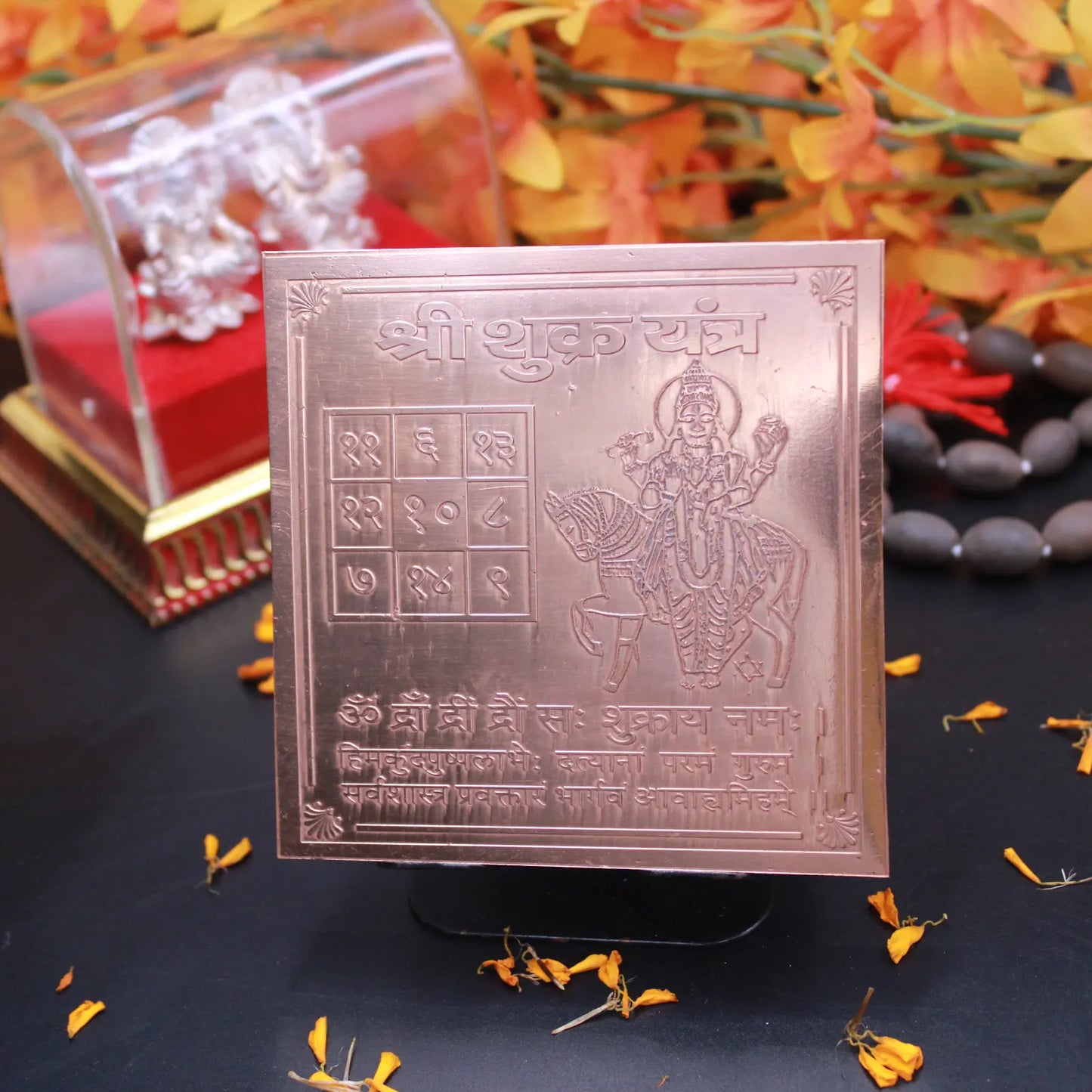 Shukra Yantra 4x4 Inch | Pure Copper | Venus Energy & Relationship Harmony | Siddhi Divine