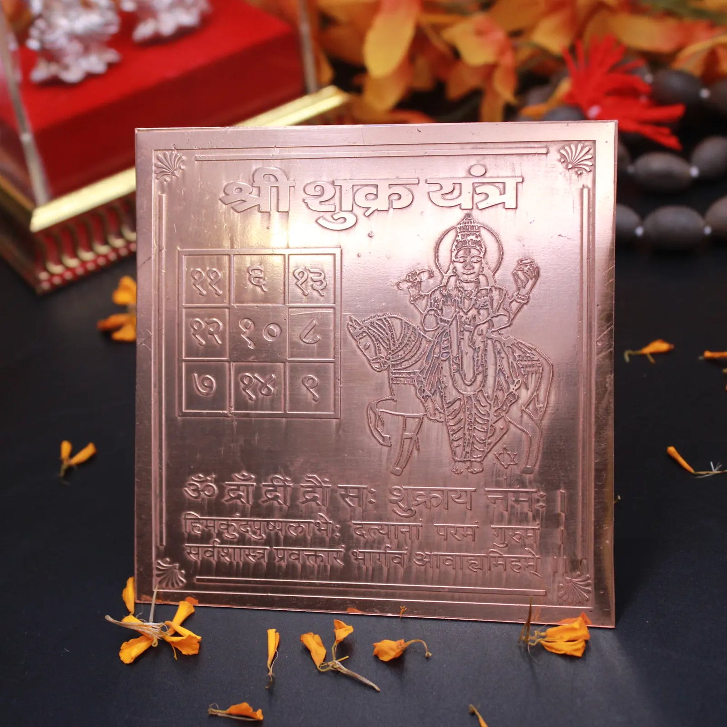Shukra Yantra 4x4 Inch | Pure Copper | Venus Energy & Relationship Harmony | Siddhi Divine
