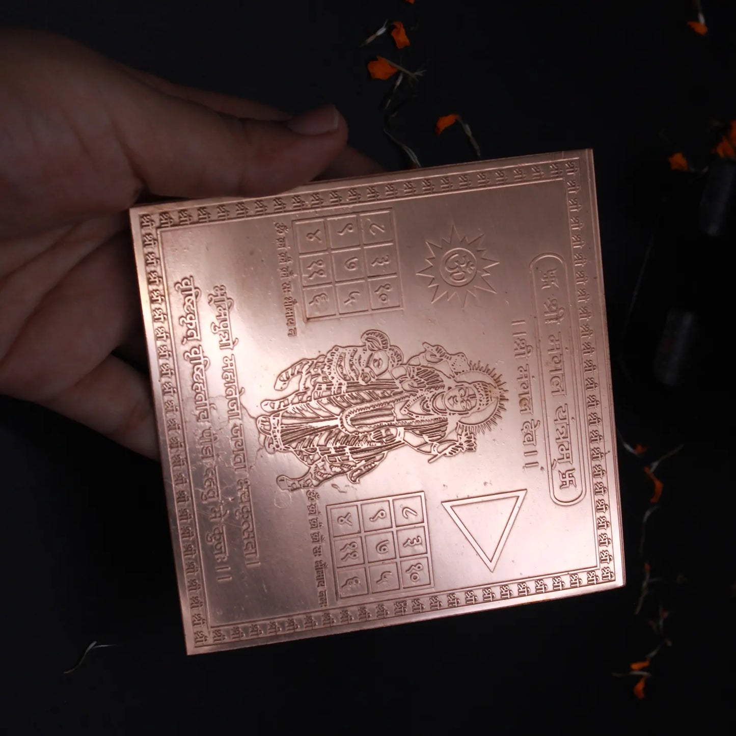 Mangal Yantra 4x4 Inch | Pure Copper | Mars Energy, Courage & Protection | Siddhi Divine