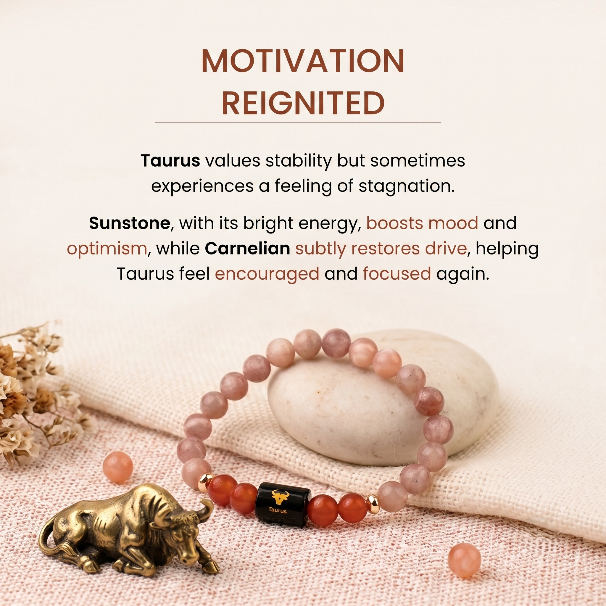 Taurus ♉ (वृषभ राशि) Zodiac Bracelet