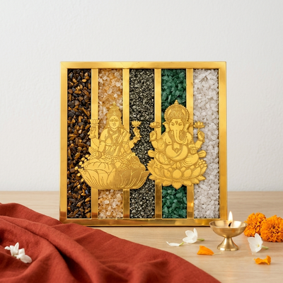 Dhan Yog Laxmi Ganesh Frame - Diwali Special