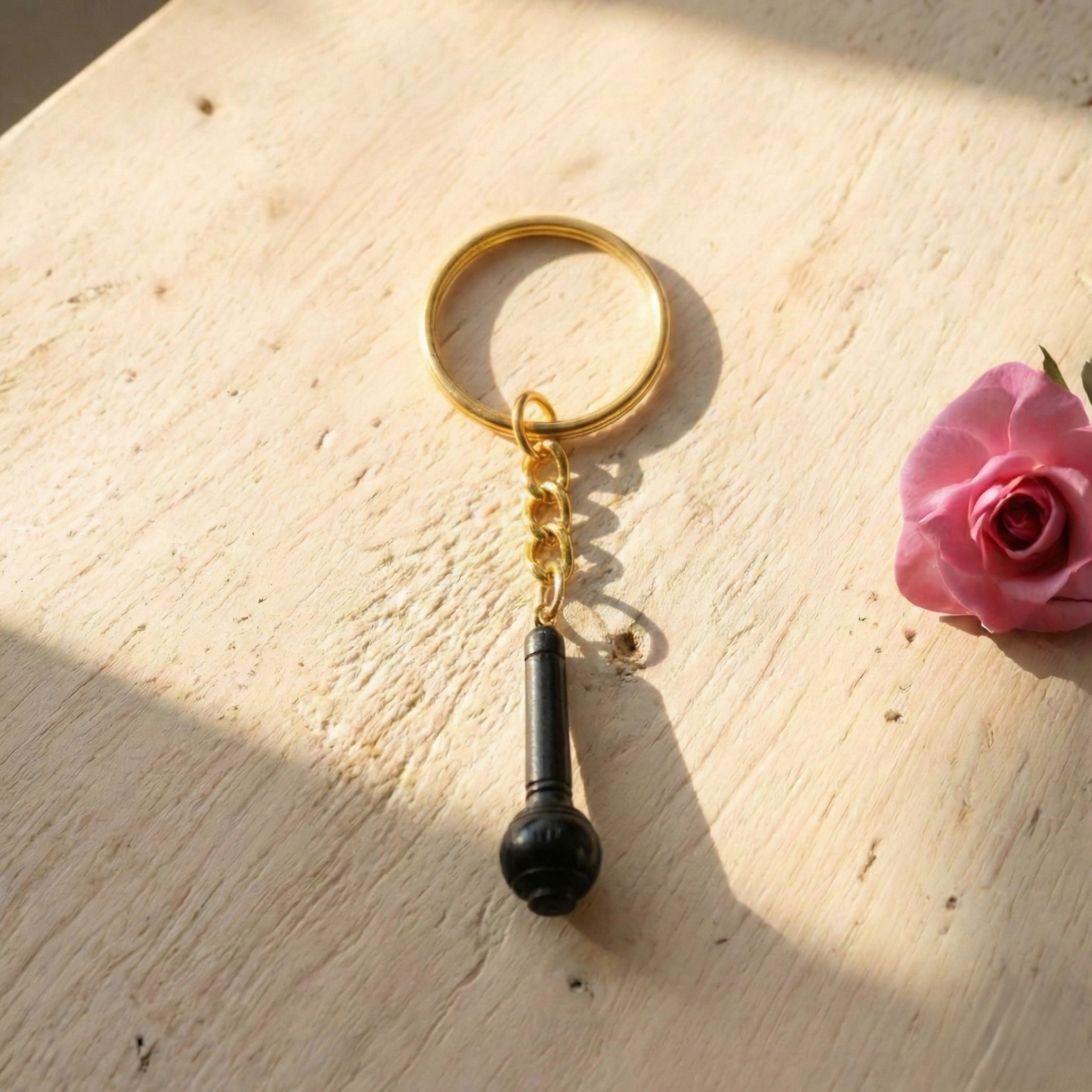 Karungali Hanuman Gada Black Ebony Devotion Keychain