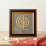Cho Ku Rei Reiki Symbol on Raw Pyrite Frame