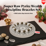 Super Raw Pyrite Wealth Discipline Bracelet Set