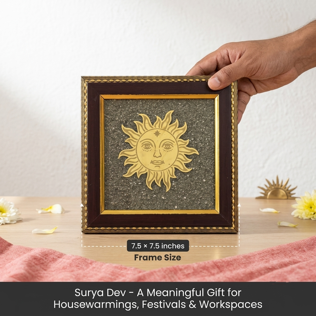 Surya Dev on Raw Pyrite Frame