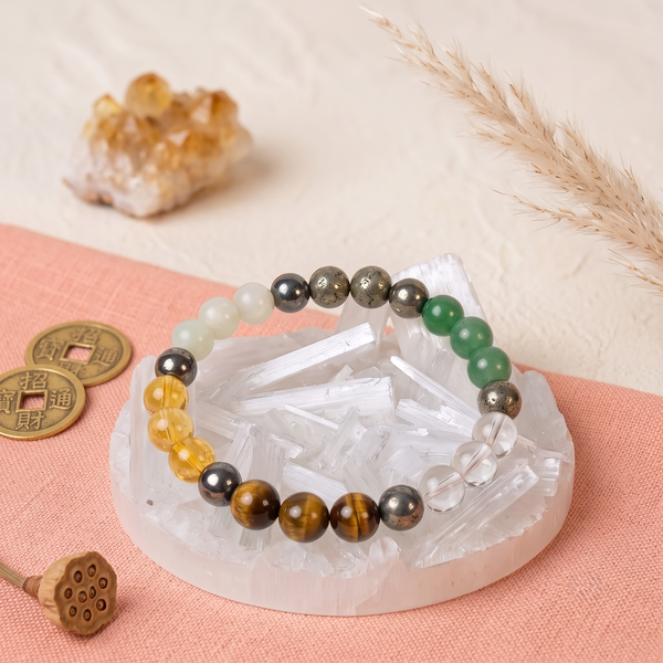 Dhan Yog Bracelet with FREE Raw Selenite Plate