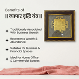 Vyapar Vriddhi Yantra on Raw Pyrite Frame