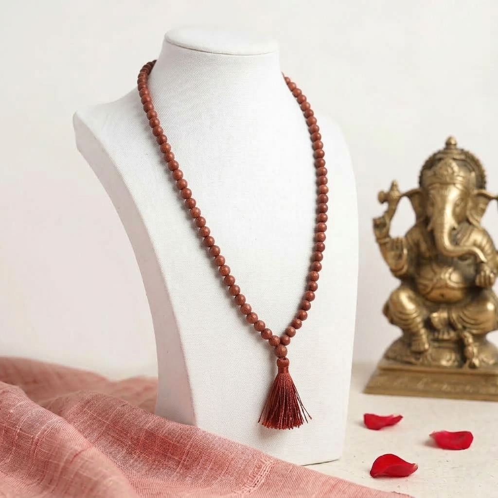 Red Sandalwood Jaap Mala - 108+1 Beads