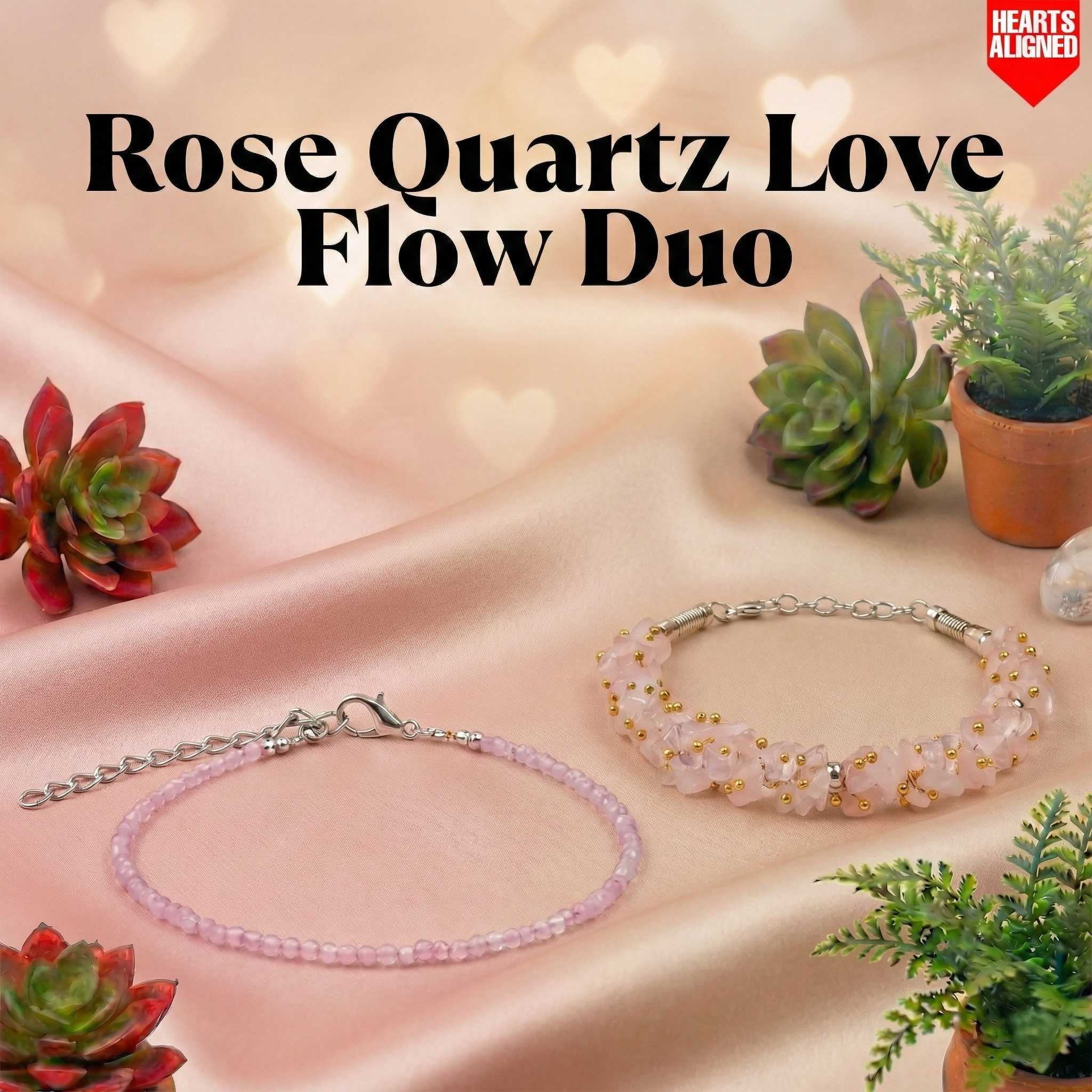 Rose Quartz Love Flow Duo