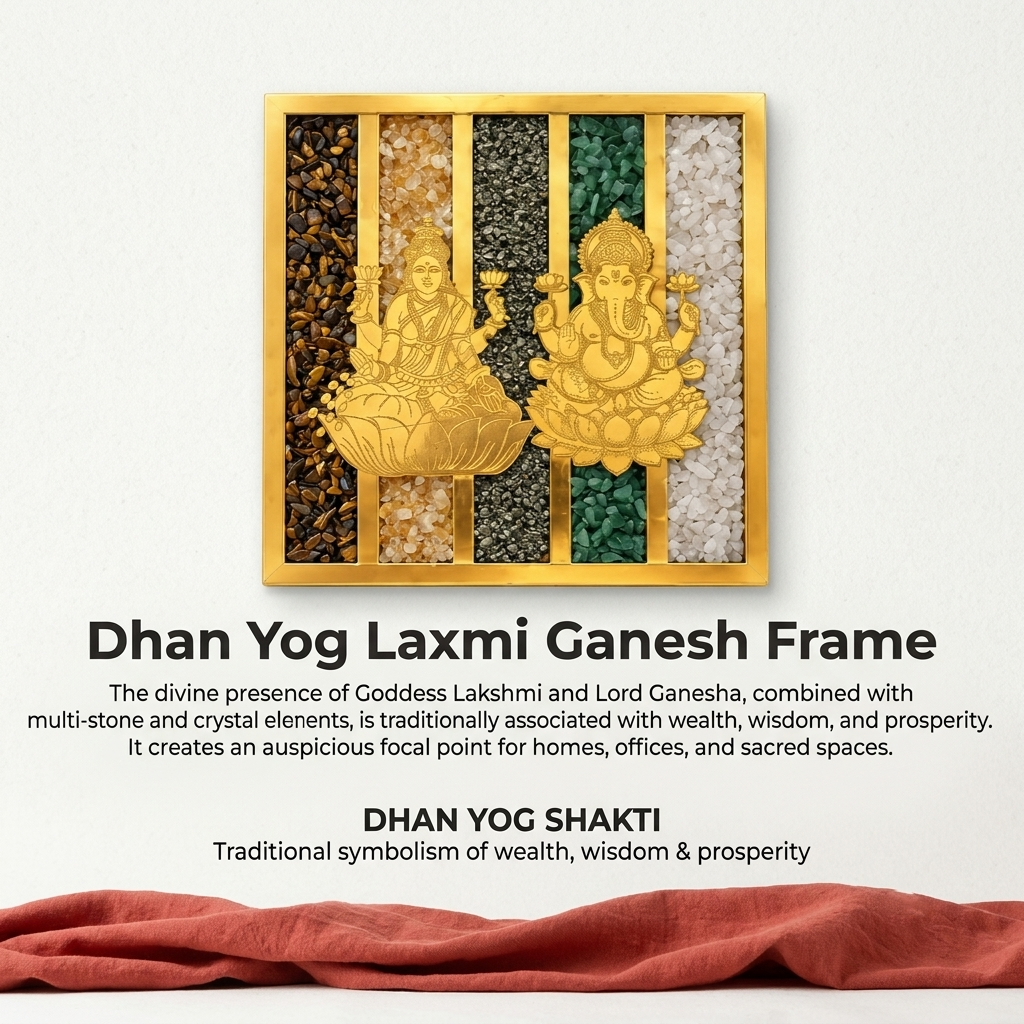 Dhan Yog Laxmi Ganesh Frame - Diwali Special